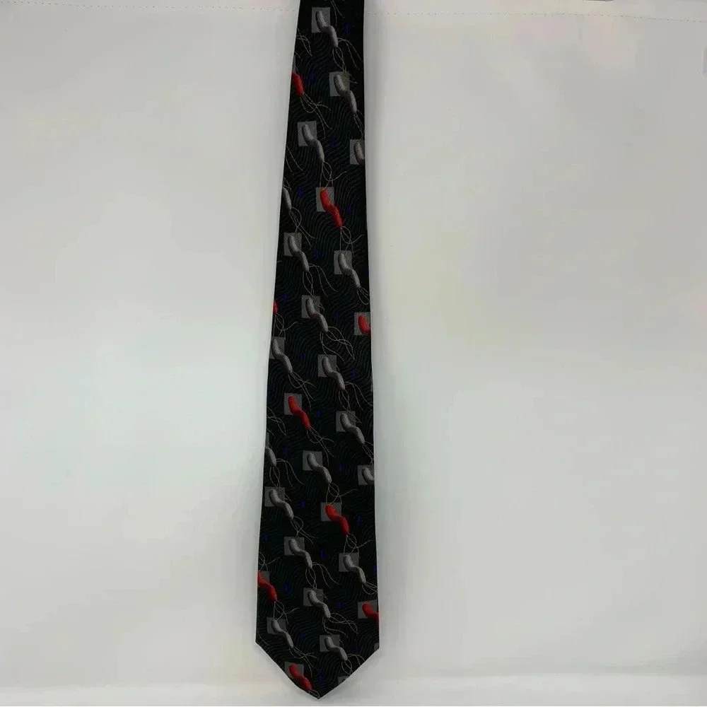 Infectious Awareables Neck Tie 100% Silk Hand Made Helicobacter Pylori Ulcers